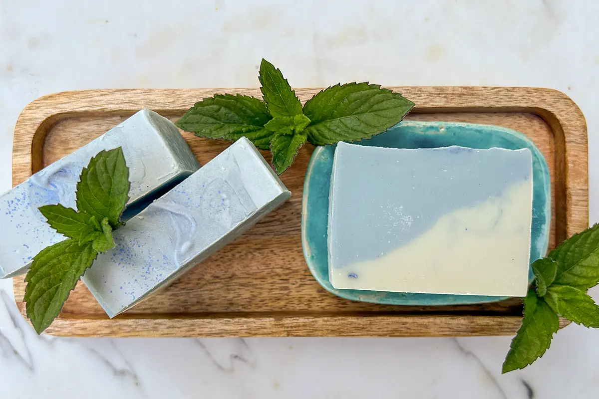 Naturseife: Menthol-Seife: Die Frische Seife - Der Frische-Kick, besonders am Morgen - Mit Menthol, Eukalyptus und Pfefferminze